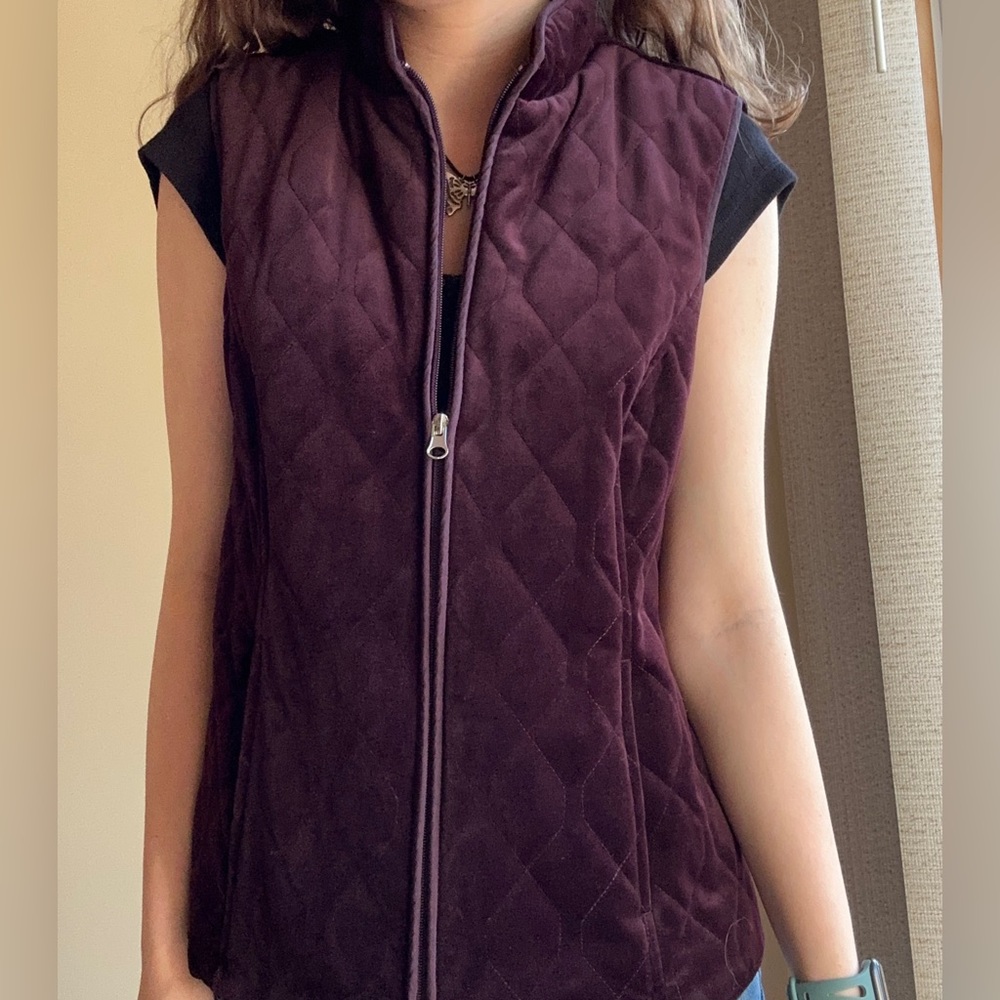 Quilted Plum Vest